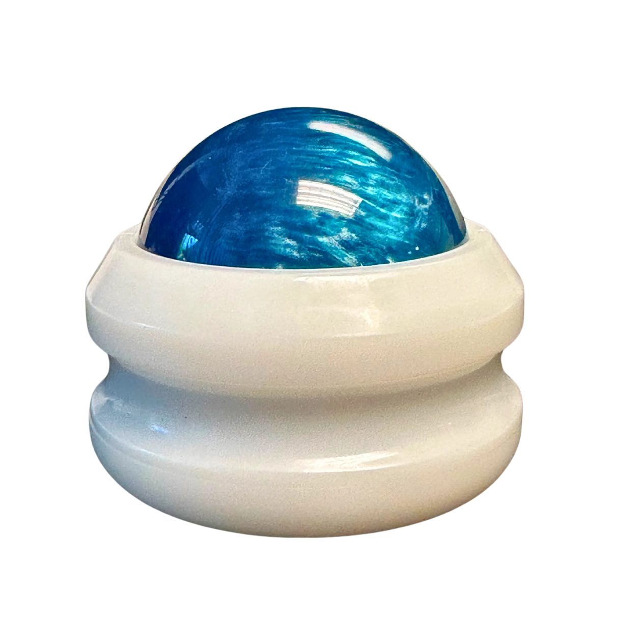 blue massage power roller for muscle aches
