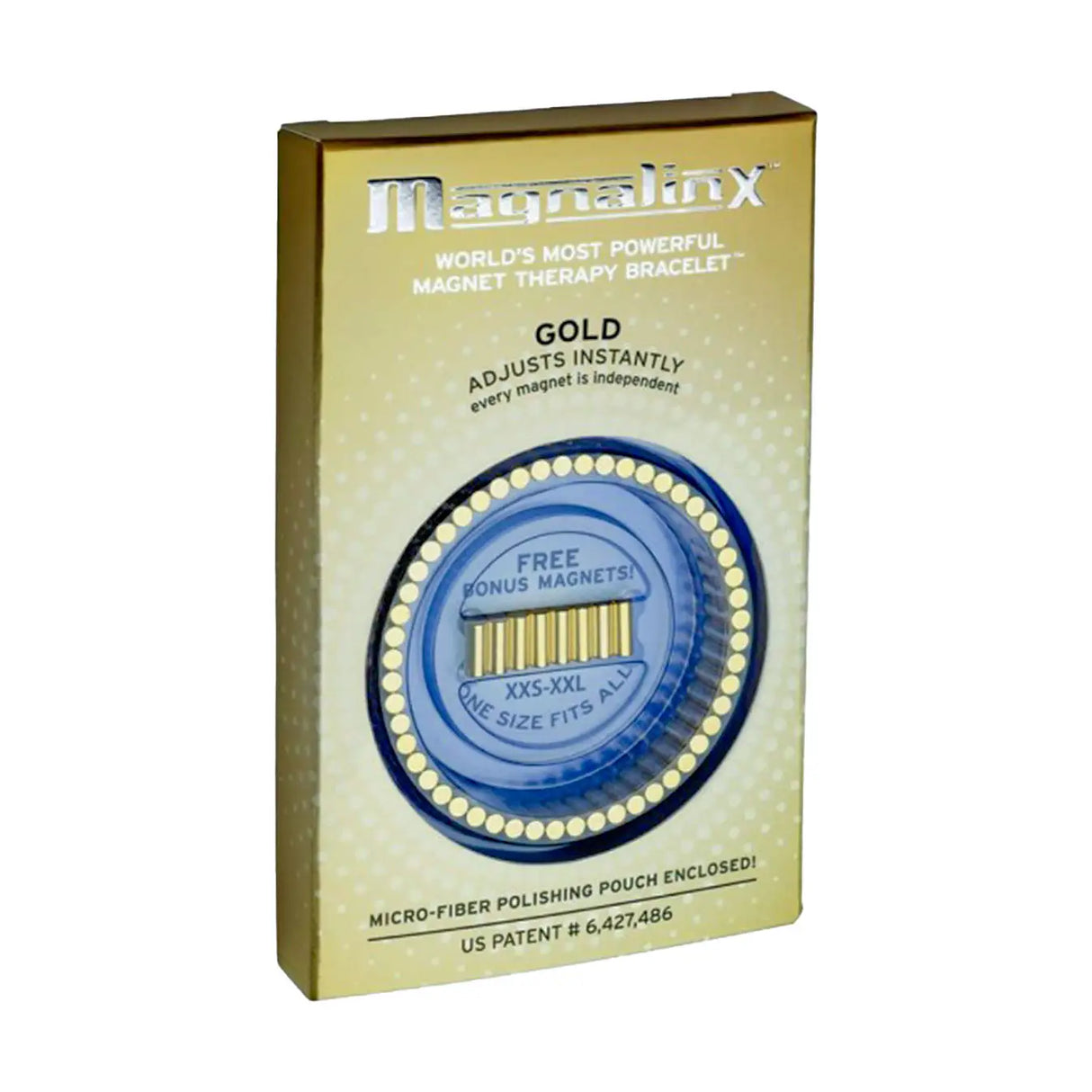 Magnalinx Bracelet Magnetic Therapy Gold Pack